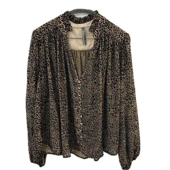 Anthropologie The Estela Sheer Printed Blouse: Burnout Edition, Med - Picture 5 of 11